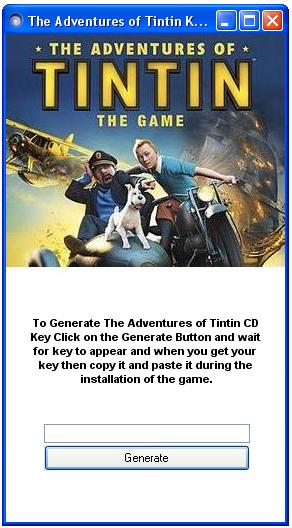 tintin pc game serial key